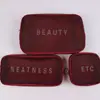 Bolsa de Maquillaje Portátil para Viaje, Bolsa de Malla para Guardar Brochas de Maquillaje, Neceser Transpirable para Viaje, Bolsita Pequeña de Malla para Almacenamiento