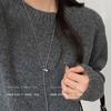 Colar longo com pingente de cabaça, estilo frio simples, feminino, leve, luxuoso, de alta qualidade, com corrente de clavícula, novo estilo 2025