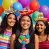 Festa Temática de Carnaval Mexicano Transfronteiriça Decoração Adereços de Foto para Festa de Feriado Acessório de Cabeça Atacado Personalização
