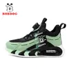 Zapatos para Niños Babudou Estilo Primavera Hebilla Giratoria Niños Talla Mediana y Grande Malla Transpirable Zapatos Deportivos para Niños 850-1 Malla Doble