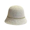 Sombrero de Pescador Estilo Coreano para Mujer, Estilo Japonés, Versátil, Hace que la Cara Parezca Más Pequeña, Circunferencia de Cabeza Grande, Sombrero de Cubo de Paja Negro, Casual y Moderno