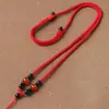 Cordón de collar resistente y ajustable con colgante de jade para hombres y mujeres, Correa de cuello tejida a mano para colgante