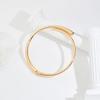 Pulsera Europea y Americana Transfronteriza Personalizada Geométrica Dorada de Aleación de Cara Ancha con Resorte de Apertura para Mujer Punk Simple Collar