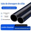 Sifão de HDPE, mesma camada de drenagem, tubo de água potável, drenagem de águas pluviais, eletrofusão, tubo de plástico PE direto, fonte, tomada de fábrica