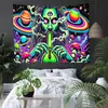 Tecido Decorativo para Sala de Estar de Cor Psicodélica Novo da Amazon Cross-Border, Tecido de Fundo, Tecido para Pendurar, Tapeçaria Criativa de Alienígena