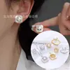 Accesorios para Set de Perlas DIY Vintage Lujo Ligero Cuadrado Geométrico Diseño de Nácar Configuración para Pendientes Anillo Colgante