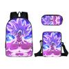 Nueva mochila escolar de Dragon Ball para estudiantes transfronteriza, mochila periférica de anime de tres piezas, estuche de lápices de una sola capa, bolso de hombro pequeño de poliéster