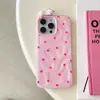 Capa de Celular iPhone16promax Onda Nova de Bolinhas Japonesa e Coreana para Apple 15Pro Estéreo 14 Resistente a Quedas 13P Mulheres