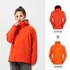 Chaqueta ropa de trabajo personalizada logo impreso tres en uno desmontable sellado térmico completo adhesivo color sólido impermeable térmica ropa de trabajo