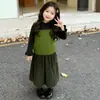 Conjunto de Tres Piezas para Niña: Chaleco de Punto, Camiseta Básica, Pantalones de Pierna Ancha - Nuevo Conjunto Casual Estilo Old Money para Niños Primavera/Otoño 2026