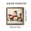 Produtos de decoração transfronteiriços com etiquetagem e dropshipping, arte de parede de luxo para salas de estar, arte de boneco de neve para salas de jantar, dropshipping de peça única