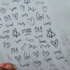 Pegatinas para Uñas con Lazo de Encaje Tensor Ts3507 Serie Dulce y Versátil con Patrón de Corazón y Estrella