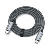 Cable de datos de 240 W USB4 tipo C trenzado, carga súper rápida, pantalla de proyección de 8 K 60 Hz, aplicable a teléfonos móviles y computadoras portátiles.