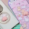 Coelho de Espuma Cartoon 3D Gato Pata Bumbum Alívio de Estresse Aperta Brinquedo Decoração de Diário Adesivos Infantis Atacado
