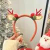 Novos Acessórios de Cabelo de Natal 2024 Aro de Cabelo Aro de Cabelo de Rena Feminino Acessórios Fofos