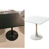 Mesa Redonda Blanca para Uso Doméstico, Mesa de Comedor Sencilla, Mesa y Sillas para Cafetería, Mesa para Reuniones y Recepciones, Mesa Redonda Pequeña de Comedor Tulipán Comercial