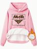 Europeu e americano ebay outono e inverno com capuz casual temperamento personalidade manga longa forrado de lã suéter grosso como coração comércio exterior mulheres
