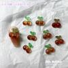 Uñas de fruta transparentes joyería de dibujos animados luminiscente degradado simulación cereza joyería de uñas accesorios para horquillas de uñas DIY