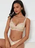 Sujetador de Encaje Sexy Europeo y Americano con Aro de Acero Push-Up Fino Transpirable Sujetador de Exportación Más Vendido Sujetador con Aro de Acero