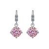 Aretes de Plata Esterlina S925 Aretes de Borla de Moissanita de Cuatro Garras para Mujer Aretes Elegantes Inteligentes Joyería Transfronteriza en Vivo