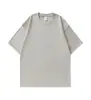 Camiseta de Algodão Pesado 240G Gola Redonda Cor Sólida Camiseta Base Camiseta Roupa de Trabalho Manga Curta Camiseta Masculina Personalização