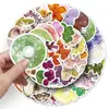 50 Adesivos de Desenho Animado de Espécimes de Plantas, Folhas e Flores Artísticas e Criativas, Adesivos Decorativos DIY para Agenda de Mão e Mala