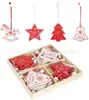 Enfeite de Madeira para Pendurar de Natal, Decoração de Natal, Pequena Decoração de Natal para Árvore de Natal, Fofo Enfeite de Natal de Madeira