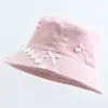 2025 Novo Chapéu de Pescador com Renda e Flor Lolita Rosa Rosa Foto ao Ar Livre Foto Mais Fácil de Combinar Chapéu de Bacia Personalizado