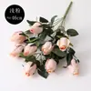 Flores de seda artificiales tipo óleo de 9 cabezas para sala de estar, decoración suave, accesorios para decoración de bodas, venta al por mayor