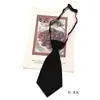 Mini Corbata Ultra corta Pequeña para Mujer Negro Puro Marrón Café Verde Oscuro Rojo Café Mate Accesorios Gratuitos para Estudiantes