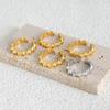 Anillo de acero de titanio chapado en oro que no se desvanece, moda nuevo europeo y americano, costura en forma de corazón con abertura, joyería de nicho de personalidad para mujer