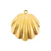 Accesorios de Joyería Colgante de Acero Inoxidable Estilo Océano Concha Colgante Individual Collar Pulsera DIY Chapado al Vacío en Oro Vieira
