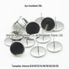 Base de disco de aço inoxidável 316L com base de gema de 6 a 30 mm, brincos de disco com base de gema de tempo, fabricantes de pinos de orelha por atacado
