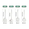 Espátula de Silicona para Sartenes Antiadherentes, Cuchara para Cocinar, Espátula Resistente a Altas Temperaturas de Grado Alimenticio, Juego de Utensilios de Cocina de Silicona de Grado Alimenticio