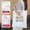 Bolsa de Lona Logo Personalizado Cartera Bolsa de Lona Bolsa Publicitaria Personalizada Patrón Impreso Algodón Hombro Compras