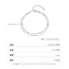 MODIAN MODIAN Plata S925 Estilo Coreano Cuentas Sencillas de Plata en Forma de Frijol Pulsera Estilo Ins Cadena de Hueso de Serpiente Pulsera de Doble Capa para Mujer