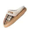 Pantuflas de Algodón Antideslizantes Otoño/Invierno 2026 para Mujer, Zapatos Cálidos de Felpa con Bloques de Color, Pantuflas de Algodón Gruesas y Perezosas para el Hogar en Pareja