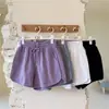 Shorts Esportivos Plus Size para Menina Cheinha Feminino Verão Roupa Externa Novo Estilo Coreano Cintura Alta Solto Emagrecimento Casa Calças Casuais de Perna Larga