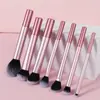 Transfronteiriço novo 4 6 8 12 pincel de maquiagem tubo longo kit de maquiagem pincel de contorno pincel de pó solto pincel de sobrancelha em estoque