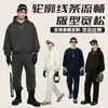 Ropa de Marca Moderna para Hombre 2026 Otoño Estilo Americano Sudadera de Algodón Terry 360G Pantalones Deportivos de Pierna Recta Color Sólido Conjunto Casual para Hombre