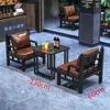Conjunto de Mesa e Cadeiras de Bar em Estilo Industrial para Restaurantes, Bares, Cafés, Salas de Jantar com Bar, Restaurantes de Churrasco, Casas de Chá e Cabines Sofá para Uso Comercial