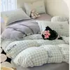Capa de Colcha de Algodão Lavável Nanjiren Peça Única Capa de Colcha Conjunto de Quatro Peças Capa de Colcha Lavável à Máquina Conjunto de Três Peças para Cama Universal para Todas as Estações