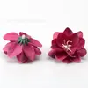 Alta calidad nuevo fucsia talla 62 rosa cabeza de flor artificial DIY tocado diadema corsage pasador material de flor