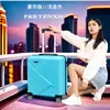 Maleta mini de tiro coreana de 18 pulgadas, caja de cabina de 20 pulgadas con ruedas universales y candado combinado, equipaje primera generación de pelo
