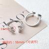 Anillo de perla chapado en platino con protección de color dorado y bolsa de cobre, ideal para hacer uno mismo, hecho en casa, para uso diario, con nicho y soporte para anillos.