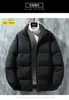 Chaqueta de algodón de color liso con cuello alto para otoño e invierno para estudiantes jóvenes, unisex, engrosada para usar al aire libre, corte holgado, versátil y proporciona calor