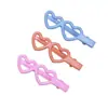 Pinza para el Cabello de Niña Estilo Coreano Doble Corazón Color Caramelo Sencillo Punta Pinza para Flequillo Pinza Superior Pinza Lacada Base para Accesorios del Cabello Venta al por Mayor