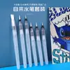 Caneta-tinteiro de Aquarela Sólida Pincel de Pintura Preenchido com Água Ponta de Caneta Plana Caneta de Armazenamento de Água Caneta de Pintura com Lápis Colorido Solúvel em Água
