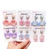 Aretes de Clip Lindos de Princesa Elsa para Niños Sin Perforación Aretes de Dibujos Animados para Niña Pequeña Aretes Colgantes para Bebé Aretes Anti-Dolor