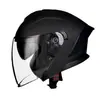 Jrte715 Capacete Meio Capacete Espelho Duplo Motocicleta Capacete de Motocicleta Ciclismo Masculino e Feminino Casal Ponto Cruzamento Pista Off-Road